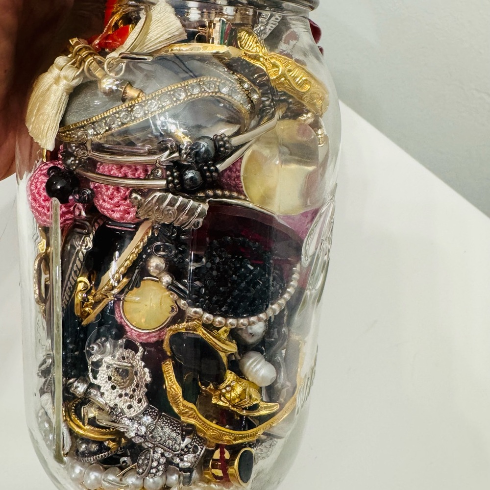 Vintage Jewelry Collection in Mason Jar - Picture 5 of 5